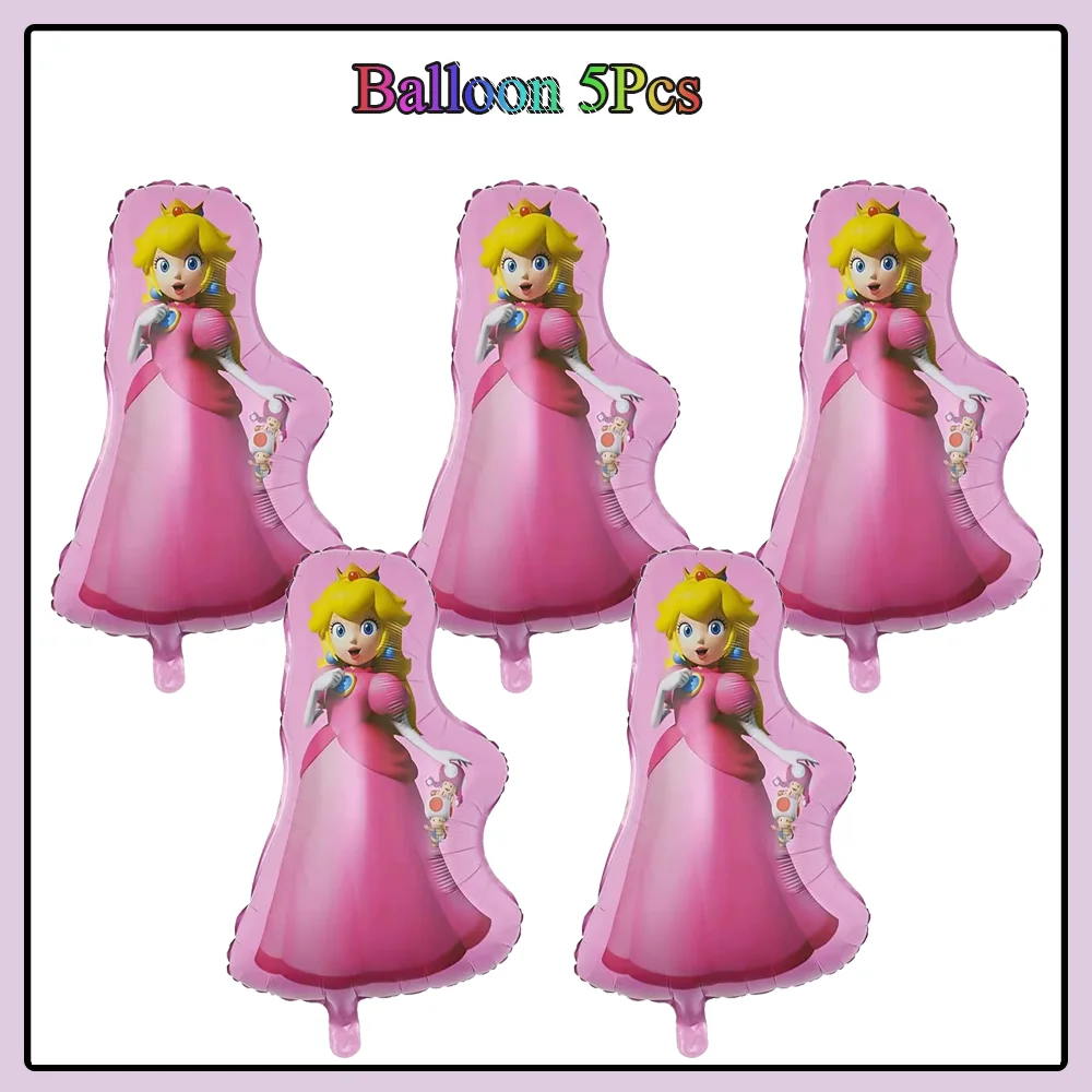 Cartoon Super Bros Birthday Party Decor Marios palloncini in lattice di elio Baby Shower Peach Princess Party Supplies regali giocattolo per bambini