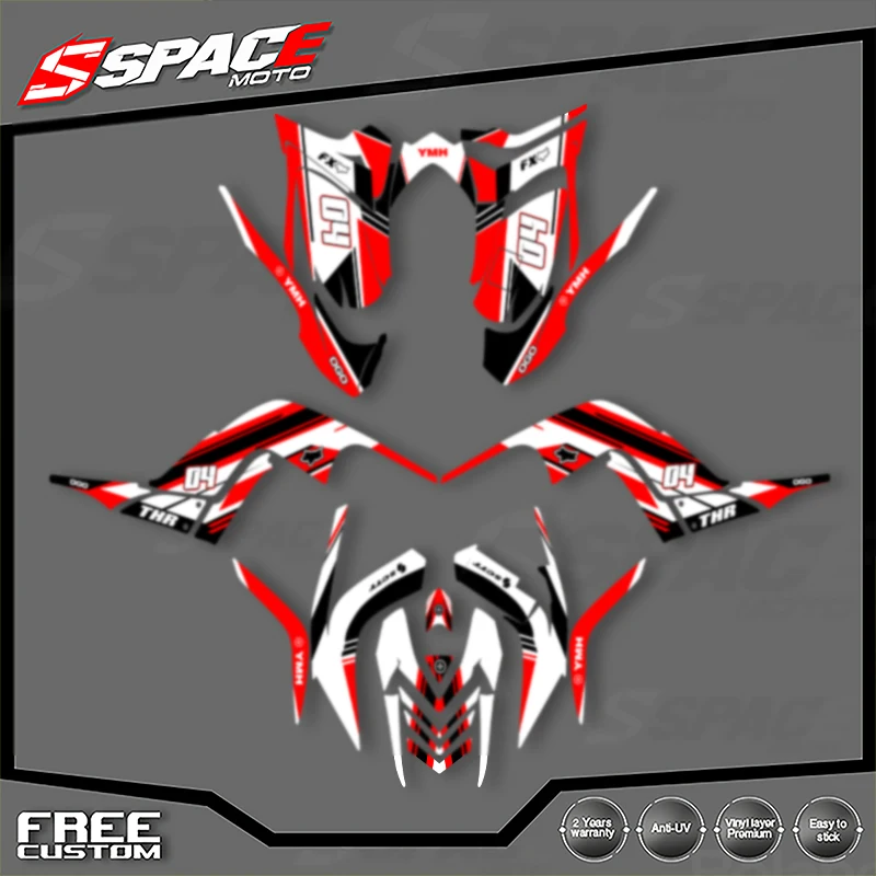

SPACE Custom Motorcycle Graphics For YAMAHA 2006 2007 2008 2009 2010 2011 2012 RAPTOR 700 Decal Stickers Kits 005