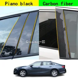 Car PC Material Pillar Post Cover Door Trim Window Molding Stickers Plate Accessories Decor For Chevrolet Malibu XL 2016-2023