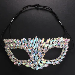 Stonefans Masquerade Mask for Crystal Venetian Party Decor Mardi Gras Sexy Masks Costume Accessory for Women Halloween Fashion