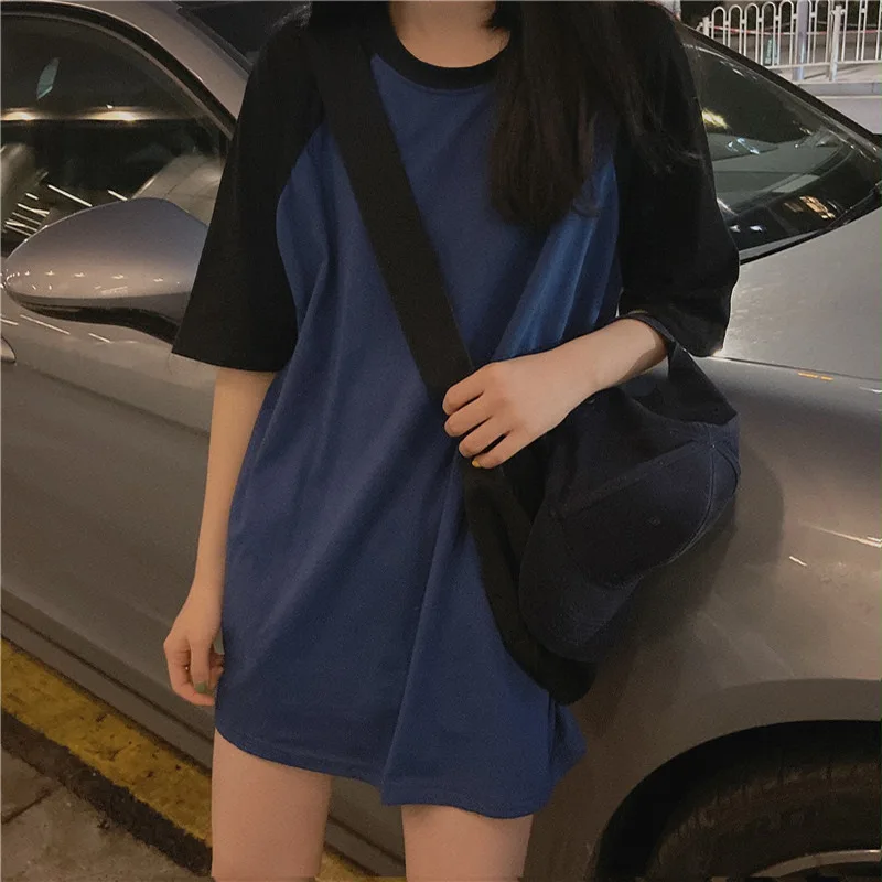 Y2K K-fashion Japanese t shirt Woman Clothing O-neck Loose Short Sleeve Solid Crop Top Casual Tee Shirt Sexy 90S Tshirt Woman