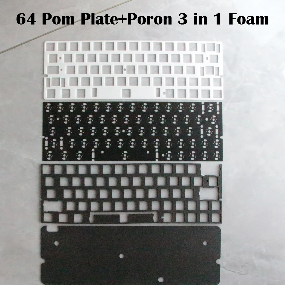 GH60 Mechanical Keyboard 61 ANSI Layout POM Plate 3 in 1 Silence Foam Full Inner Kit optional