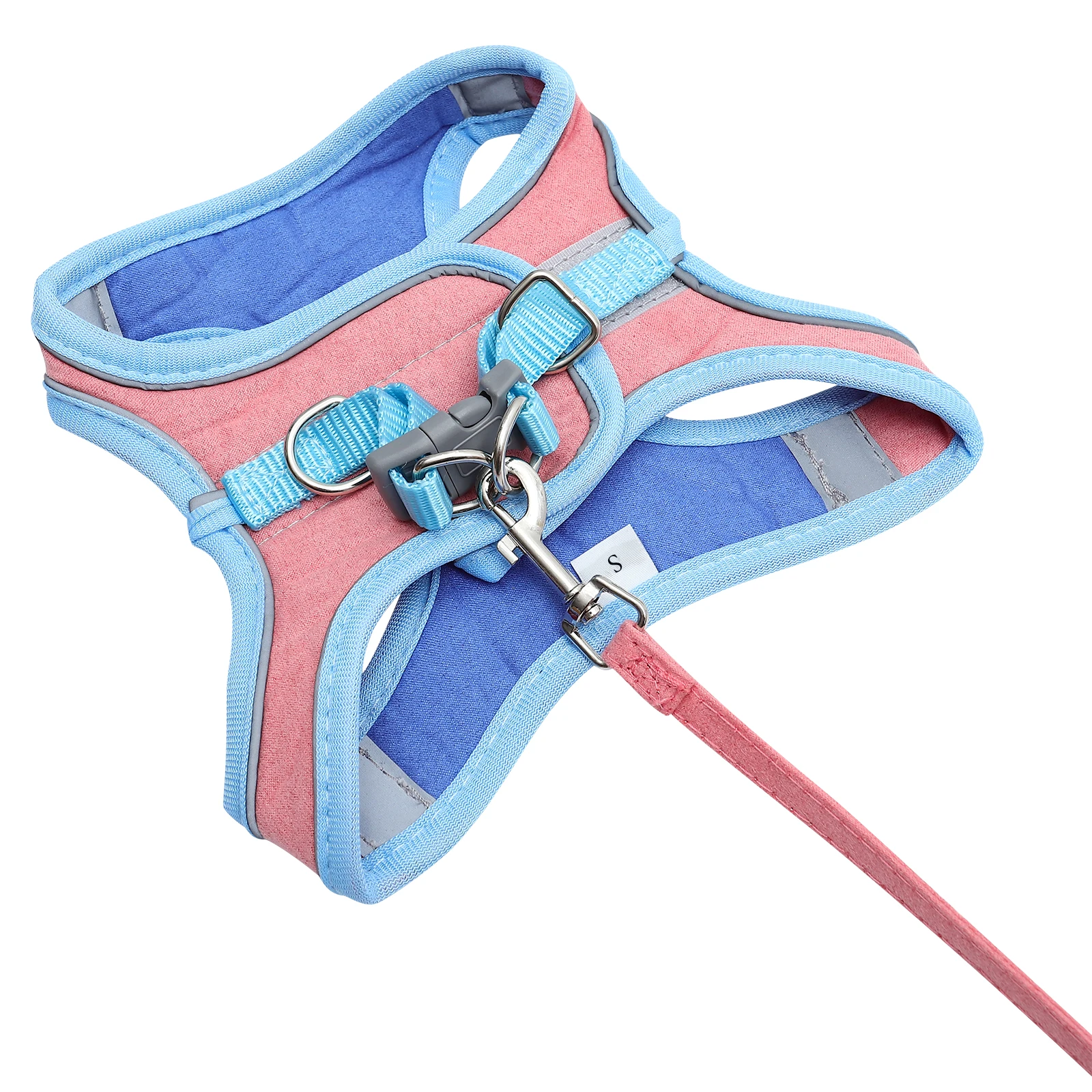 

Pet Harness Vest Leash Set Lightweight Breathable Soft Dog Cat Puppy Kitten Rabbit Walking Party Outdoor Safety Adjustable