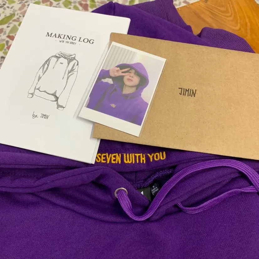Embroidery Original Design Jimin Hoodie With You 13 You Never Walk Alone Jimin Merch Kpop Fans High Quality Version Sweatshirt view 4