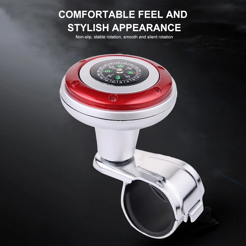 

1PCS Steering Wheel Spinner Knob With Compass 360 Degree Steering Wheel Booster Ball Auto Replacement Accessories