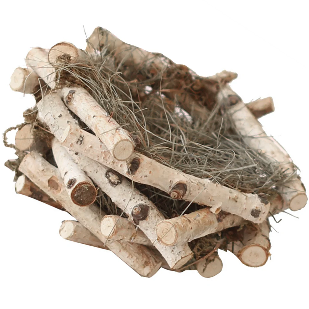 

Bird's Nest Pendant for Garden Houses Lawn Outdoor Ornaments Grass-shaped Wooden Decoration Straw