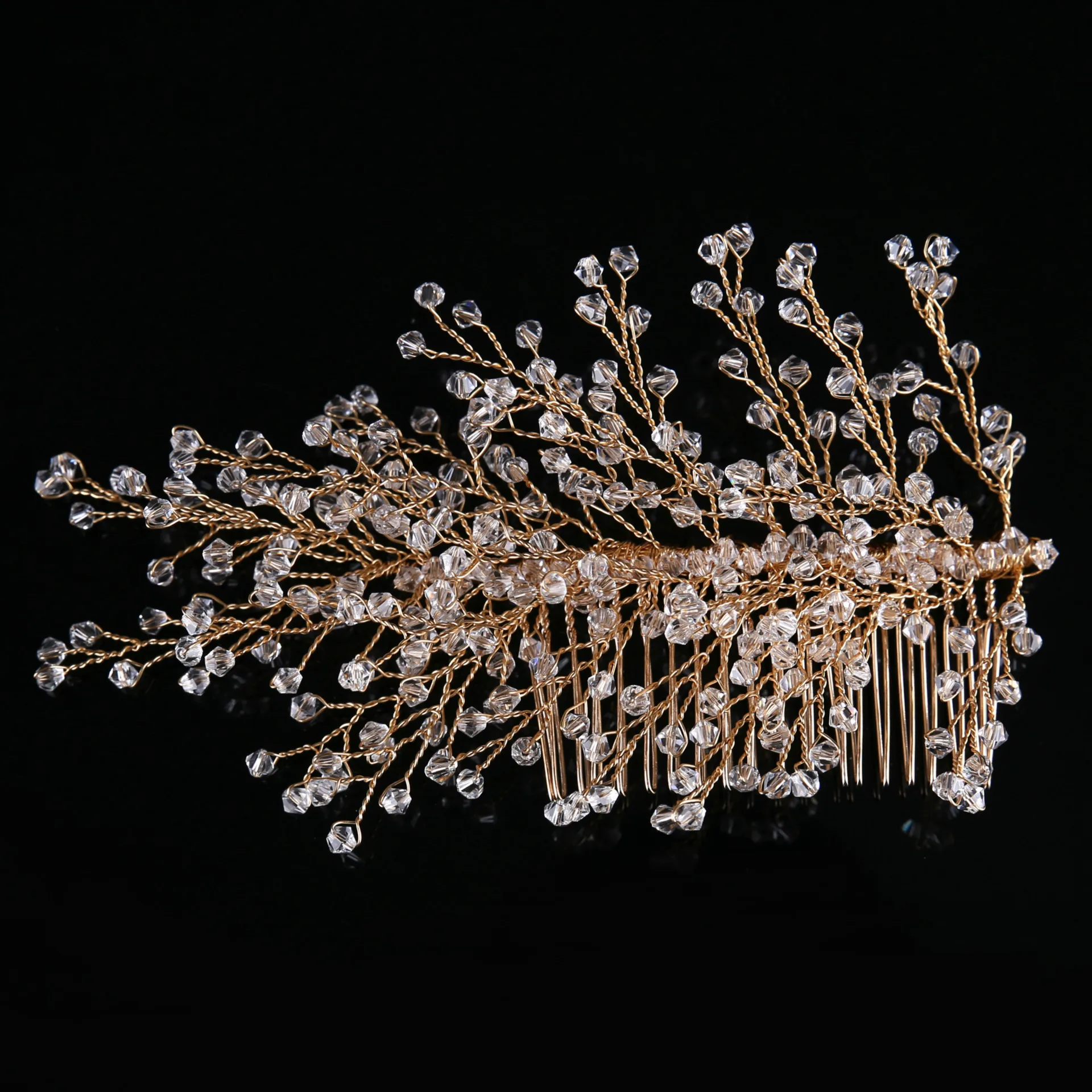 Luxury Crystal Hair Comb Clip Hairpin For Women Bride Rhinestone Bridal Wedding Hair Accessories Jewelry Comb Clip Pin Headband