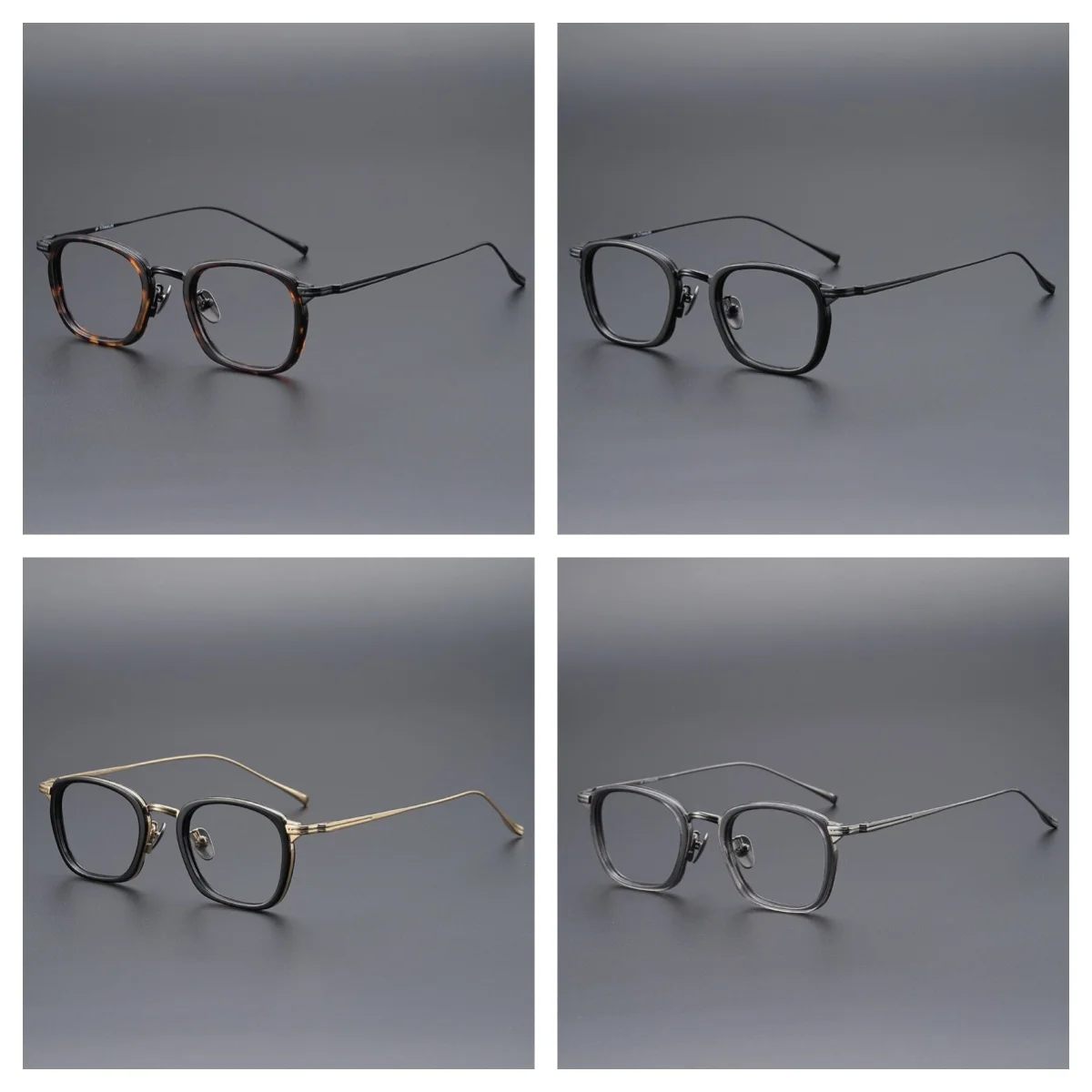 إطارات النظارات خمر التيتانيوم للرجال خلات يدوية الصنع إطار النظارات الذكور نظارات عالية الجودة #2