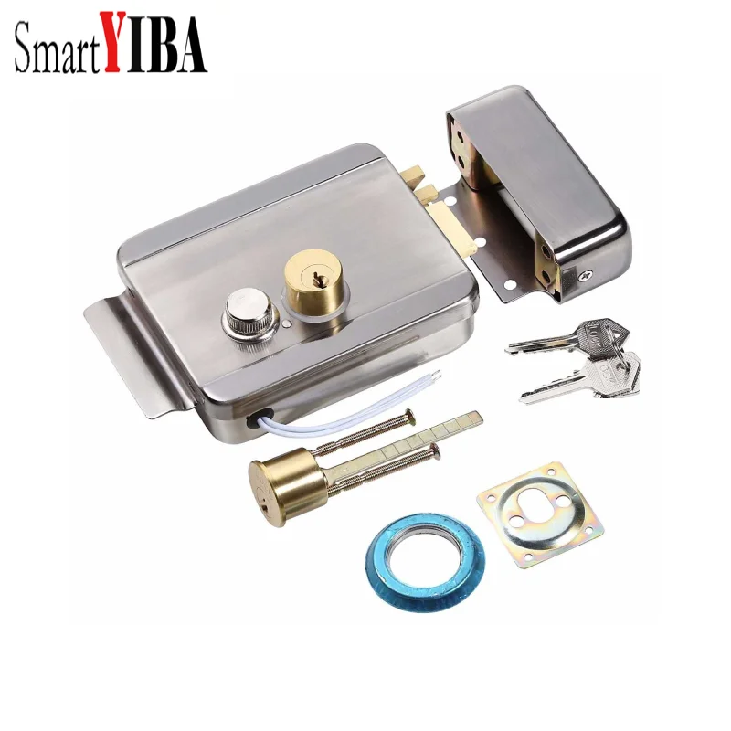 SmartYIBA Stainless Steel Electric Lock Door Lock With Keys Door Entry Access Control System For Doorbell Doorphone