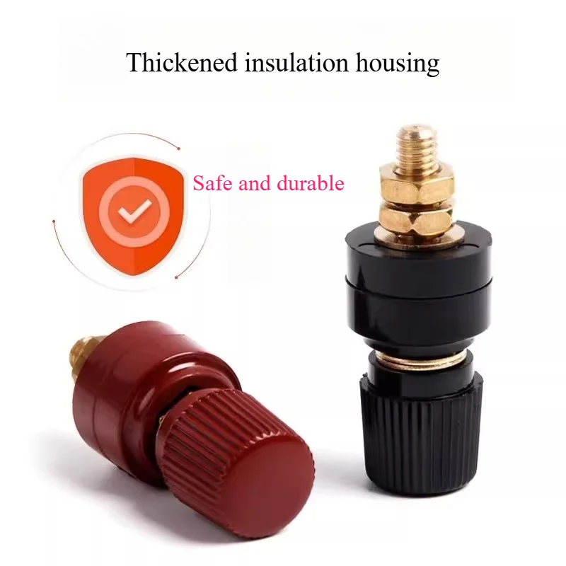 

2PCS JS-333/555/107 M6/M8/M10 Inverter Terminal Clamp JS-910A/999A/999B M4/M5 High Current Pure Copper Terminal Round Terminal