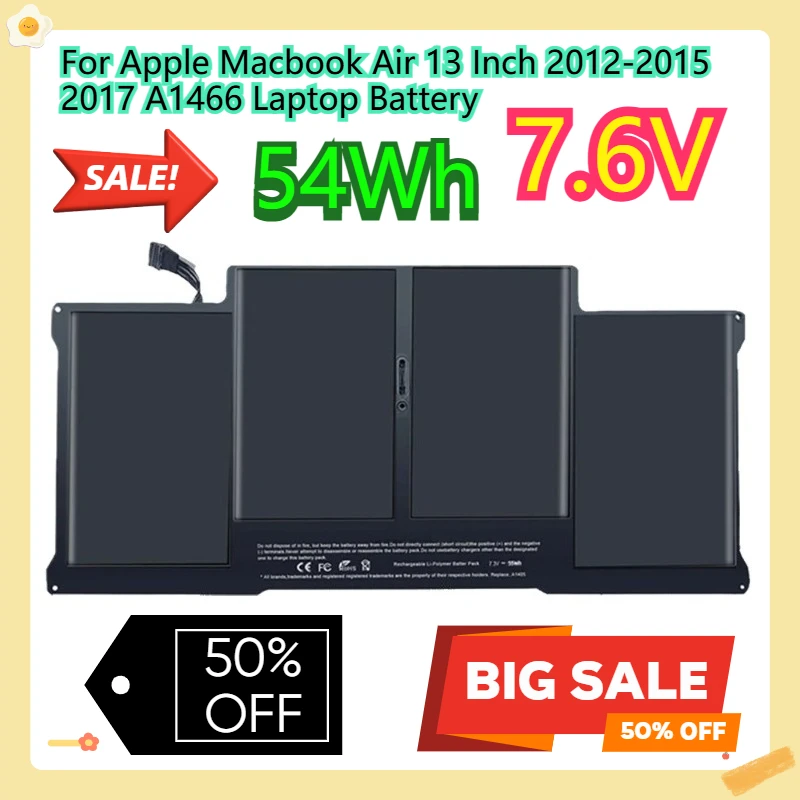 

For Apple Macbook Air 13 Inch 2012-2015 2017 A1466 Laptop Battery
