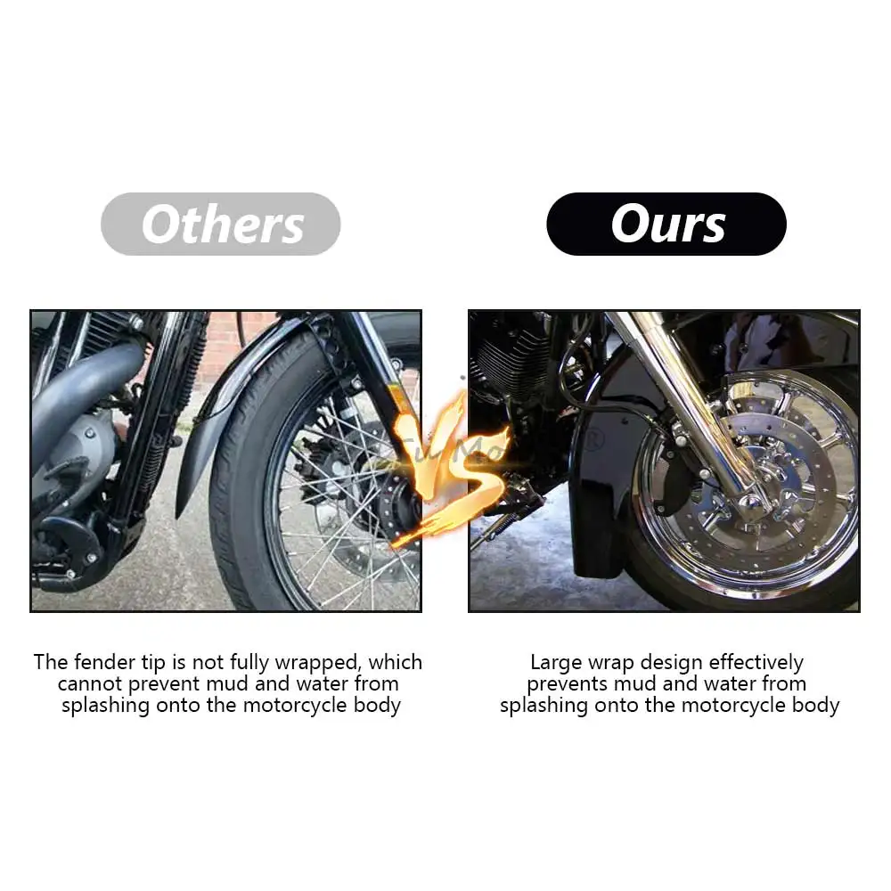 Motorcycle Accessory Front Fender Mudguard Black Fit For Harley Road King FLHR/I 2014-2022 Road King Special FLHRXS 2017-2023