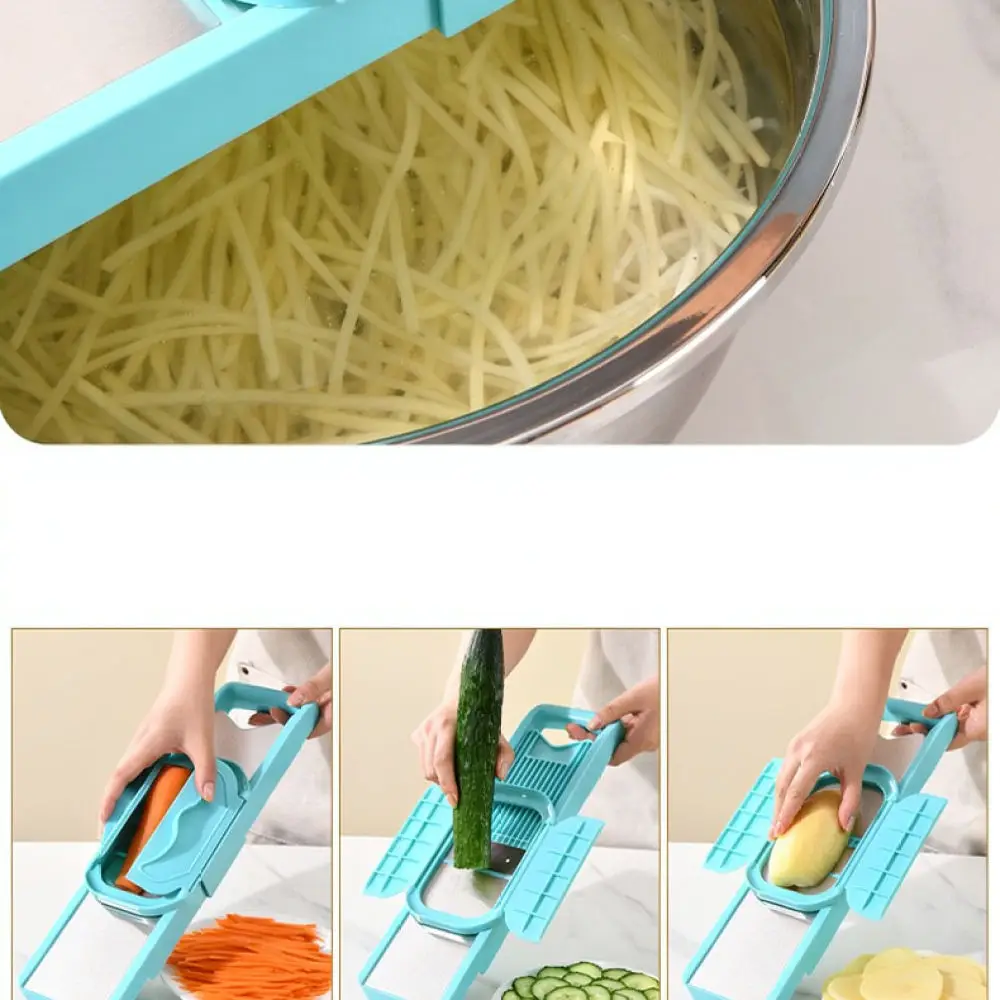 Manual Vegetable Grater Safe Hand Guard Slicer Kitchen Gadgets For Potato Carrot Vegetable Shredder Stainless Steel Blade