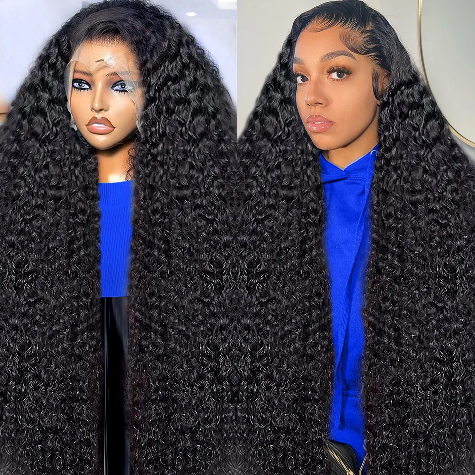 250% Water Curly HD Lace Front Wig 34 36 Inch Transparent 13x4 Loose Deep Wave Frontal Human Hair Wigs 5x5 Closure Wig