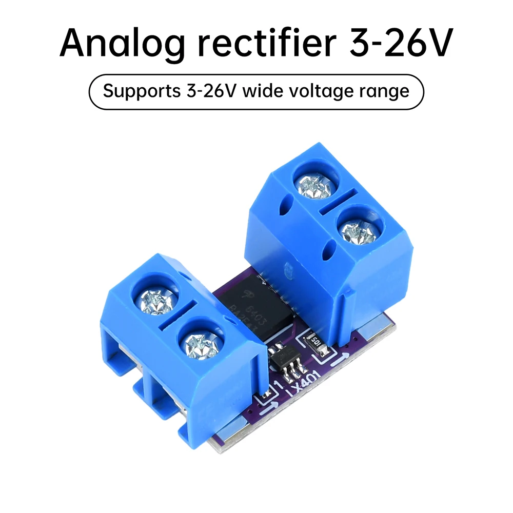 10A Ideal Diode Module Anti Backflow Ideal Diode Rectifier 5-30V low Internal Resistance Analog Rectifier Ideal Diode Module