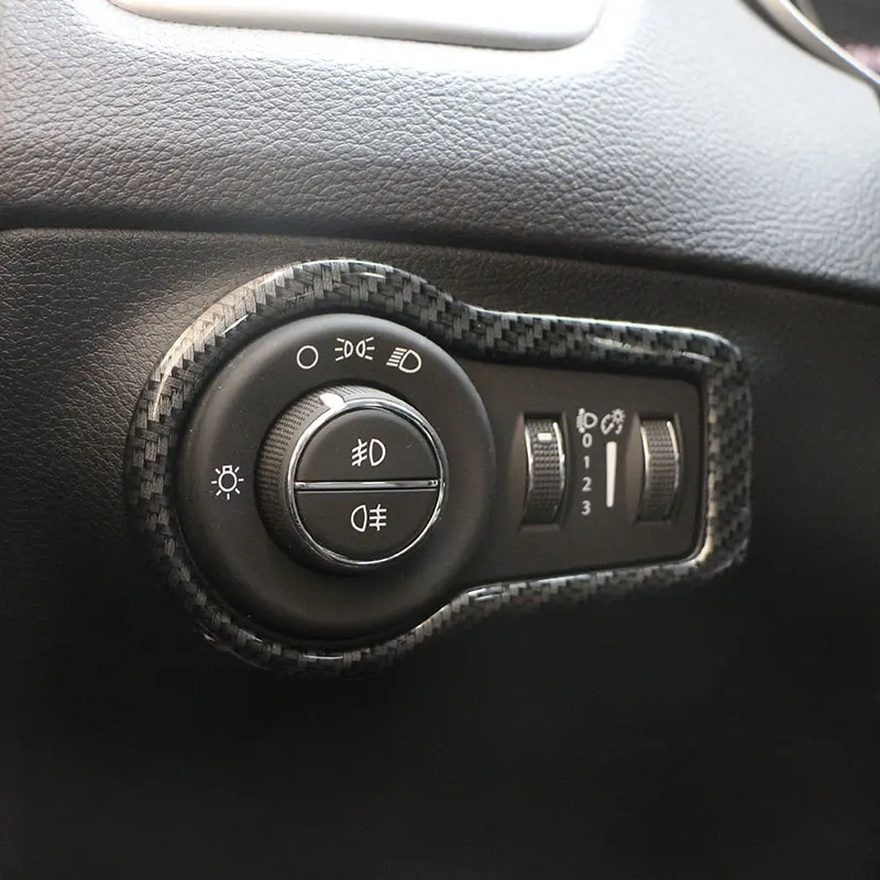 Car Head Light Adjustment Knob Cover Trim for Jeep Compass 2017 -2019 2020 LHD Lamp Lights Button Decoration Sticker Accessories view 4