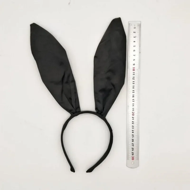 Boucles d'oreilles lapin longues noires sexy pour filles, bandeau de sauna, coiffure de nuit de poule, accessoires de décoration de fête, anniversaire, cosplay, Noël, 20 pièces