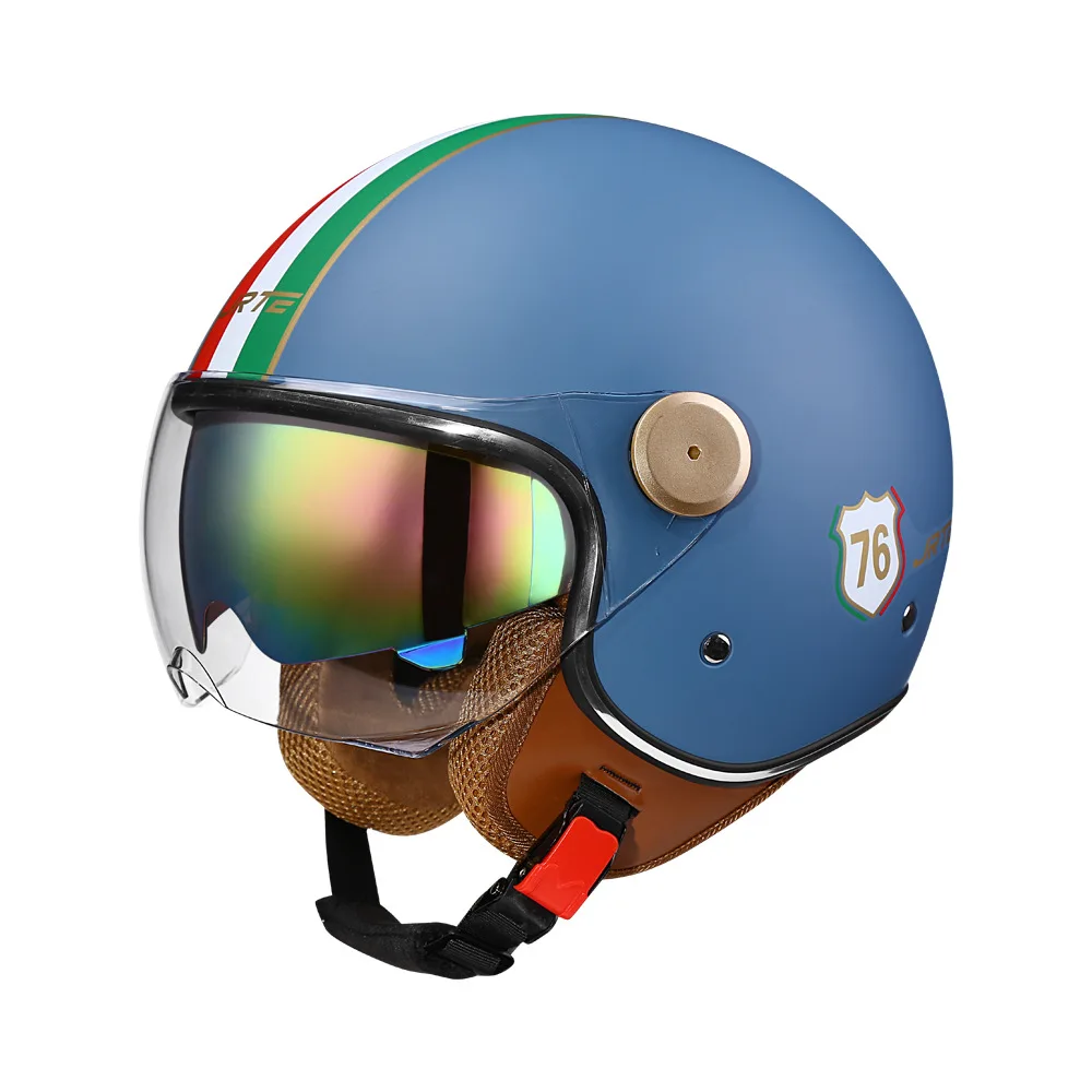 Nieuwe Open Face 3/4 Motorhelm Retro Motorhelmen Vintage Chopper Capacete De Moto Bike Scooter Voor Mannen Vrouwen DOT