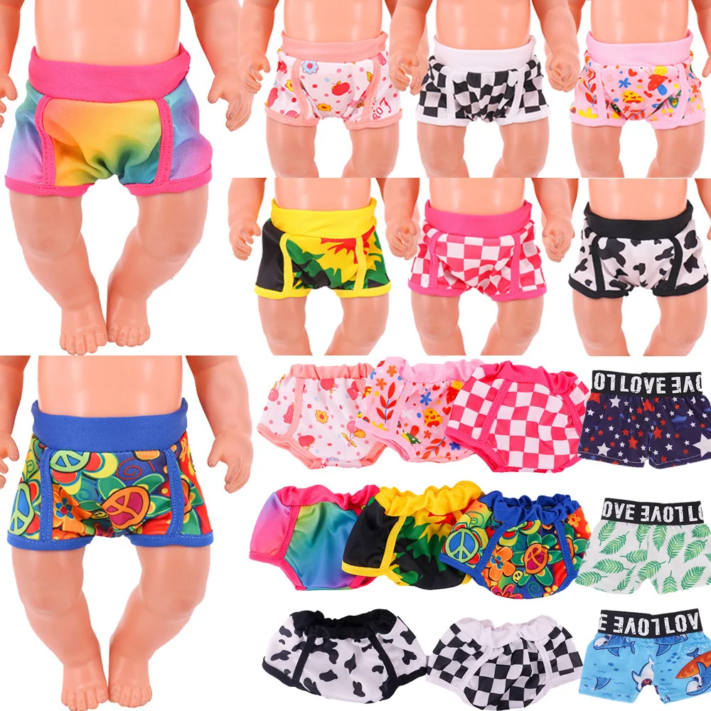 Shorts 43 Cm Baby Reborn Men's Doll Clothes Beach Shorts For 18 inch American Doll Our Generation Accessories,Children's Gifts