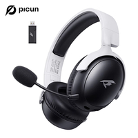 Picun G3 2.4GHz Wireless Gaming Headset Low Latency 53mm 3D Spatial Audio ENC Mic HD Call Bluetooth Headphones for Gamer PC PS5