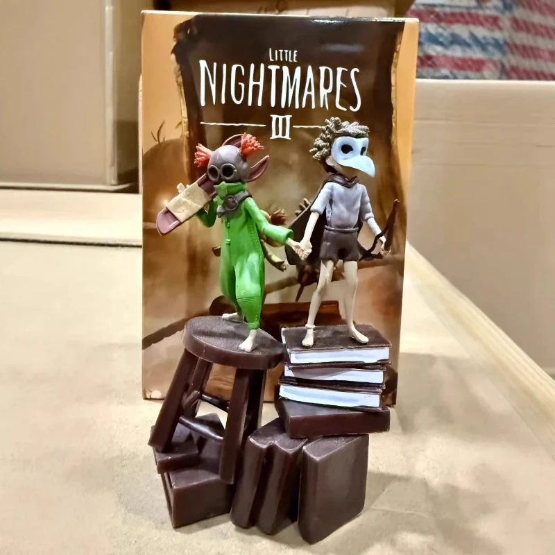 11cm Little Nightmares 3 Low Alone Actionfiguren-Set PVC Sammlerstück Spielcharakter-Modell Spielzeug mit Standfuß Desktop-Dekoration Geschenke