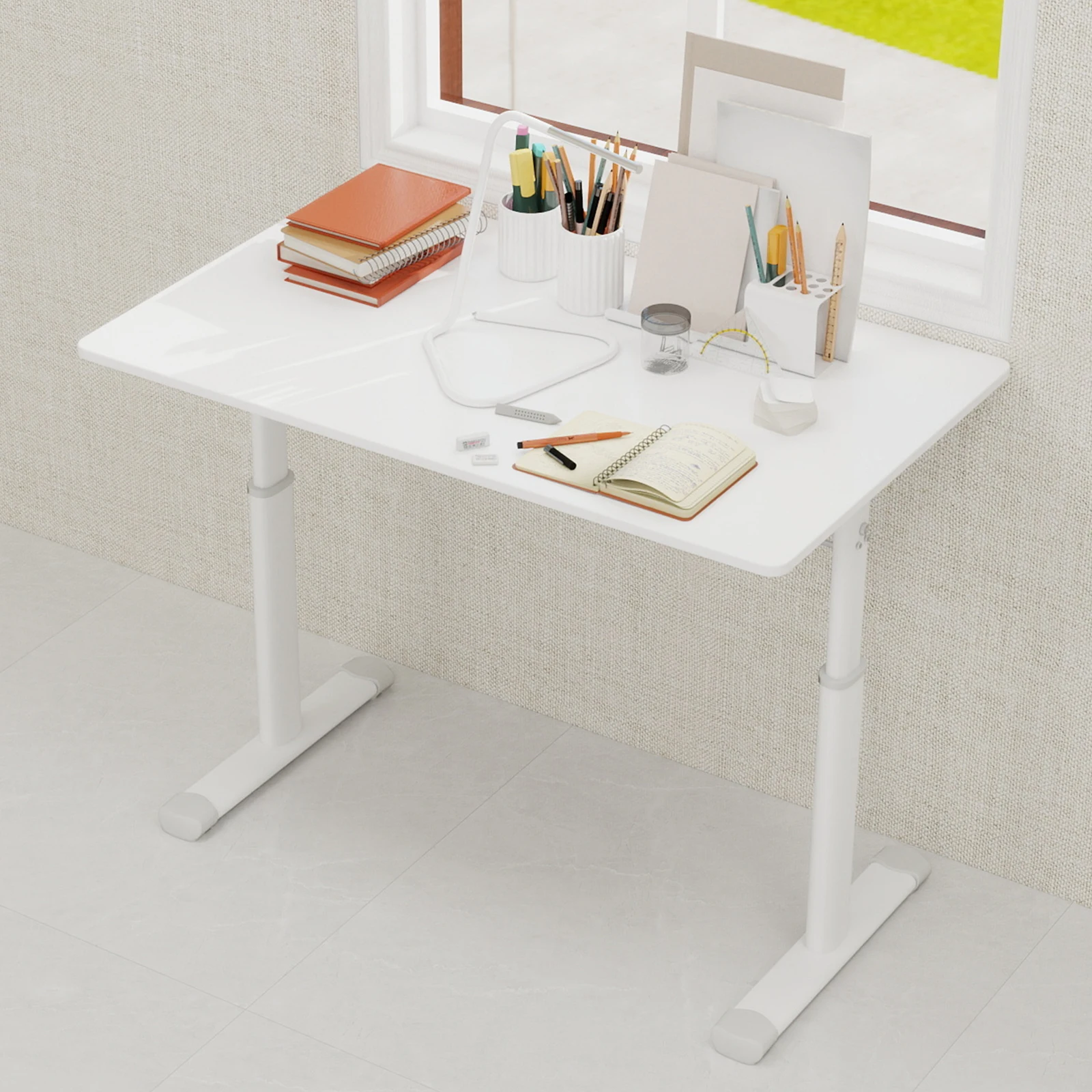 60*100cm Höhenverstellbarer Schreibtisch für Kinder & Erwachsene, Multifunktionales Kompaktdesign für Zuhause & Büro – Detail 14