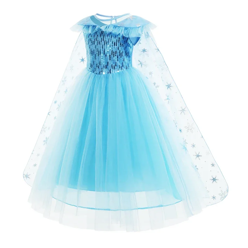 Ragazza Elsa vestito per bambini Halloween Carnival Party Princess Cosplay Girls Anna Costume