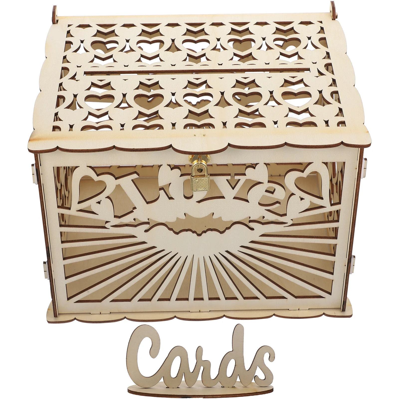 

Wedding Card Box Wooden Keepsake Storage For Money Gift Cards Envelope Rustic Diy Decorative Box Wedding Party Favors