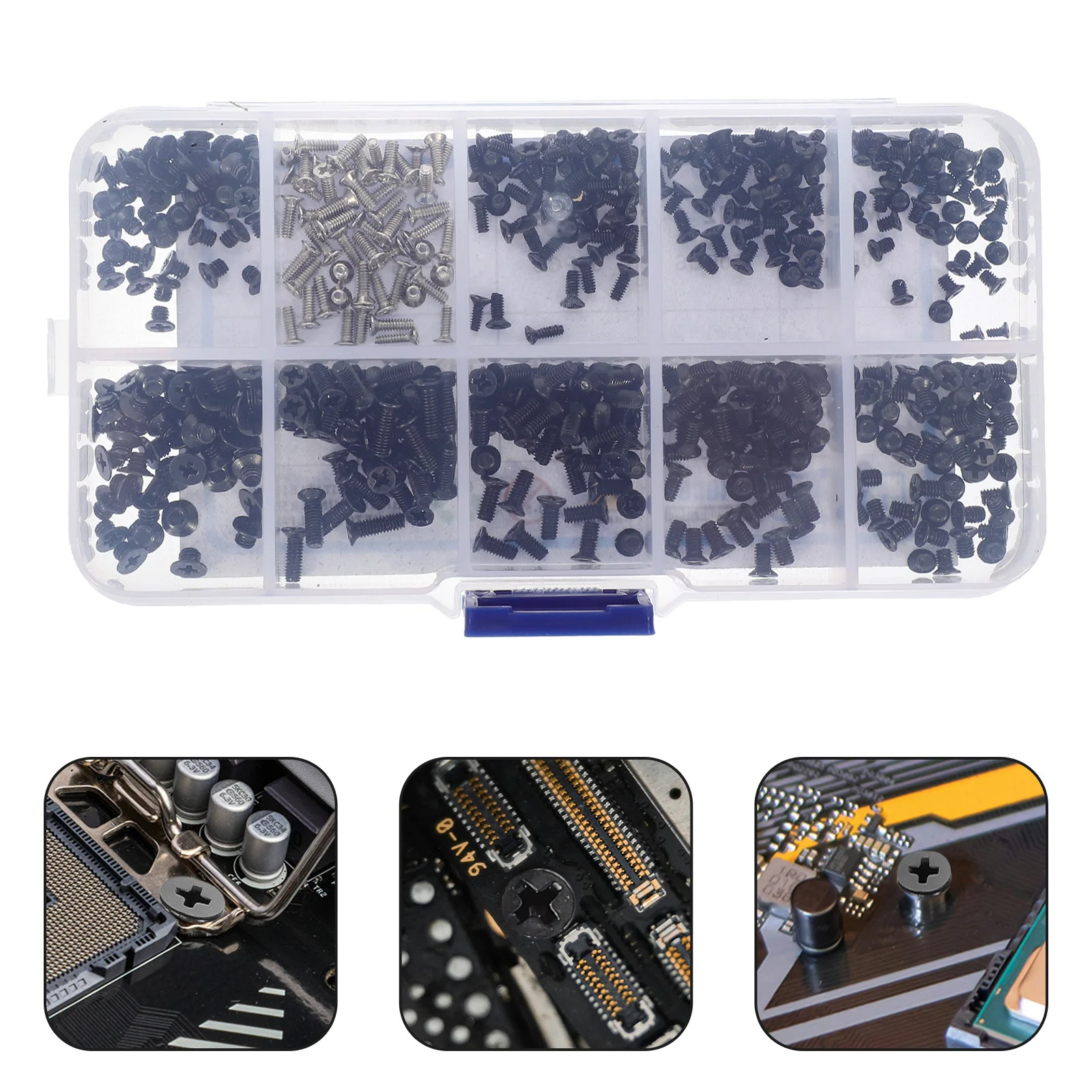 

1Set Countersunk Screw Repair Kit Flat Head Tapping Screws Carbon Steel Laptop Screws Computer Accessories M3 Assortment