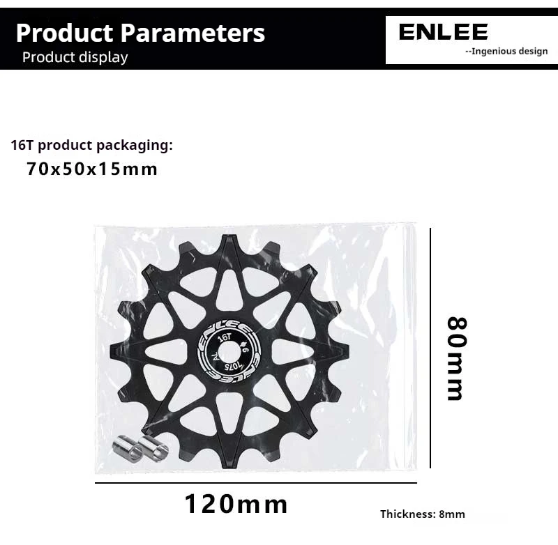 ENLEE Fahrrad Schaltwerk Positive Und Negative Zahn Keramik Guide Rad Mountain Road Bike 10/12/14/16T Guide Rad – Detail 14