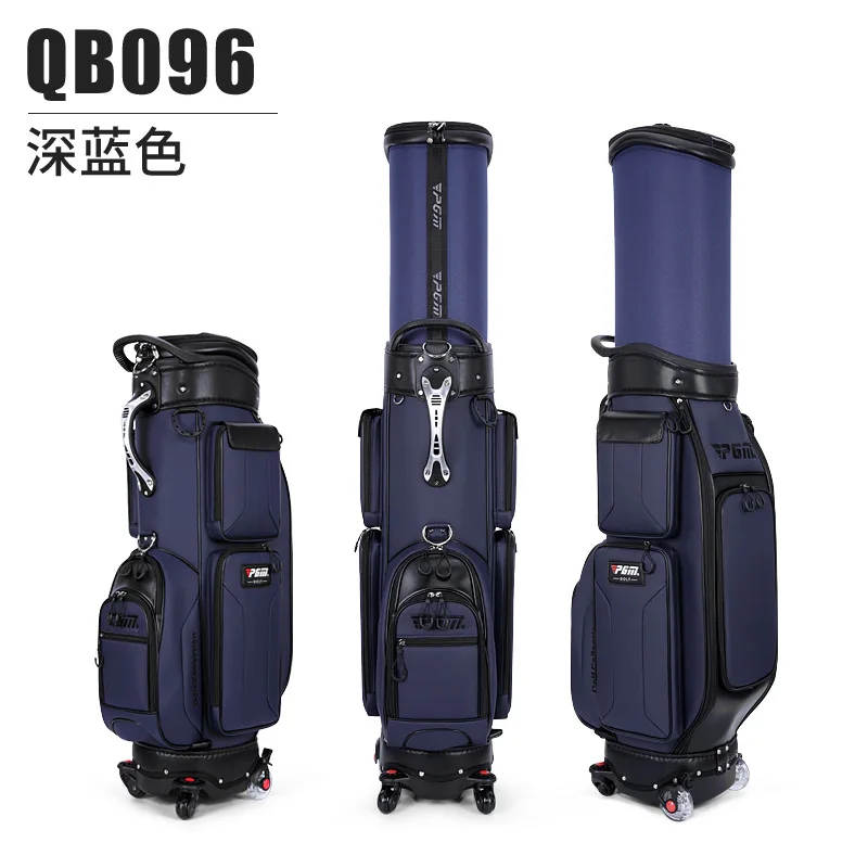 

PGM 2022 new golf bag male upgrade with brake four wheel flat push telescopic bag air consignment