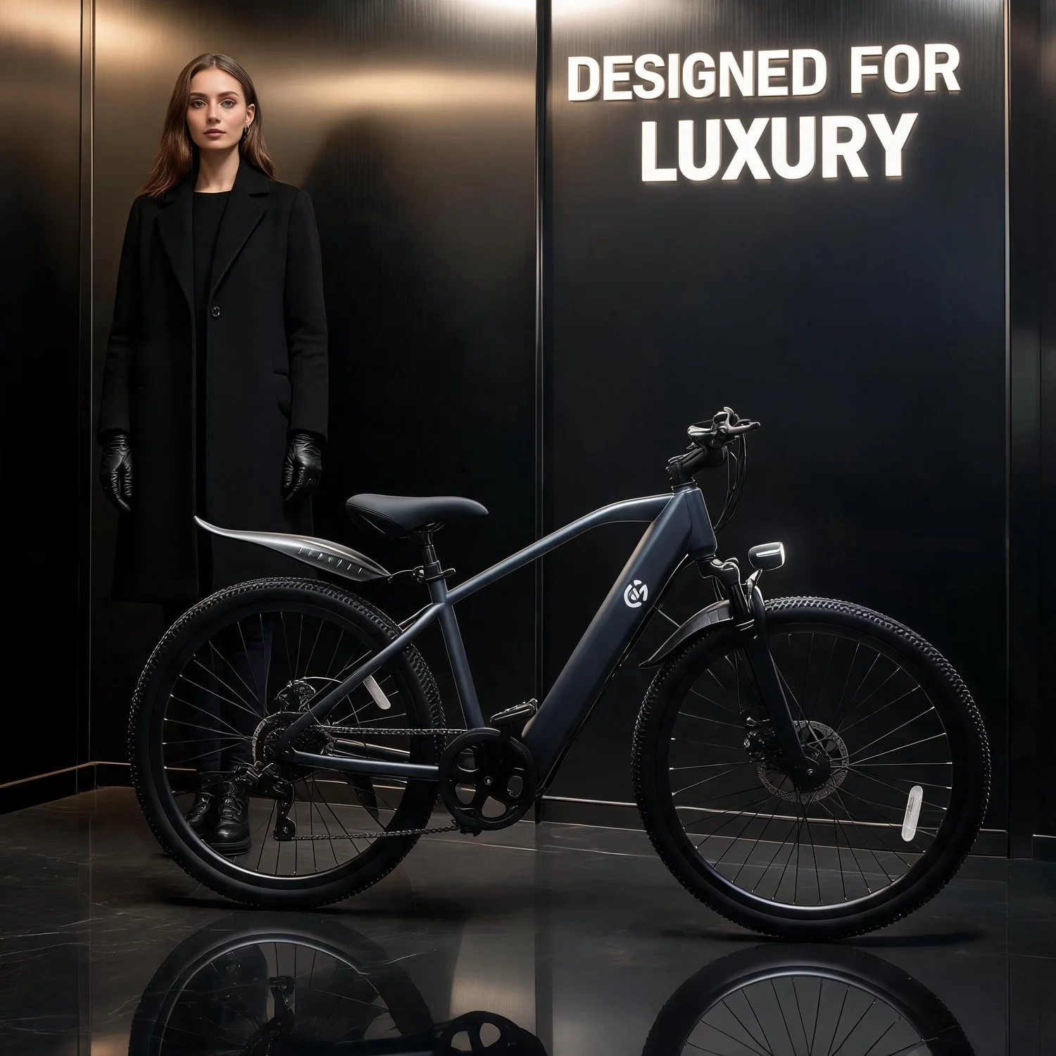 Christmas electric bike family commuter e-bike, 500W Motor, 26 inch wheel, mechanical disc brake, pedal assist, free lock tool kit & phone mount, short outdoor trips