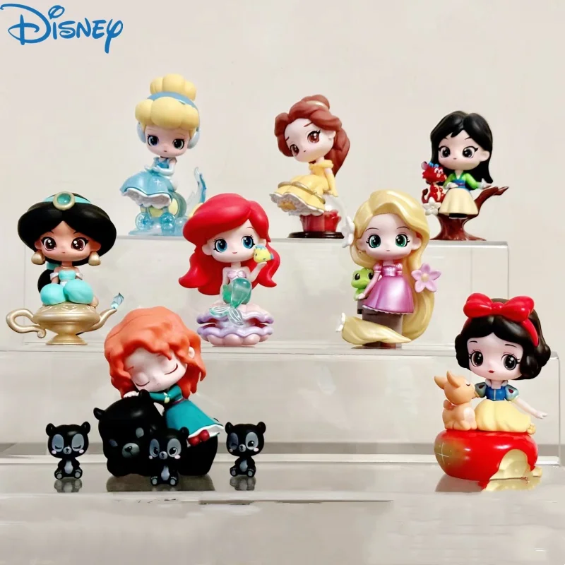 Genuine Disney  Series  Fairy Tale Town Trend Toys Ornament Girl Birthday Christmas Gift Collection Figure Model Toy Gift