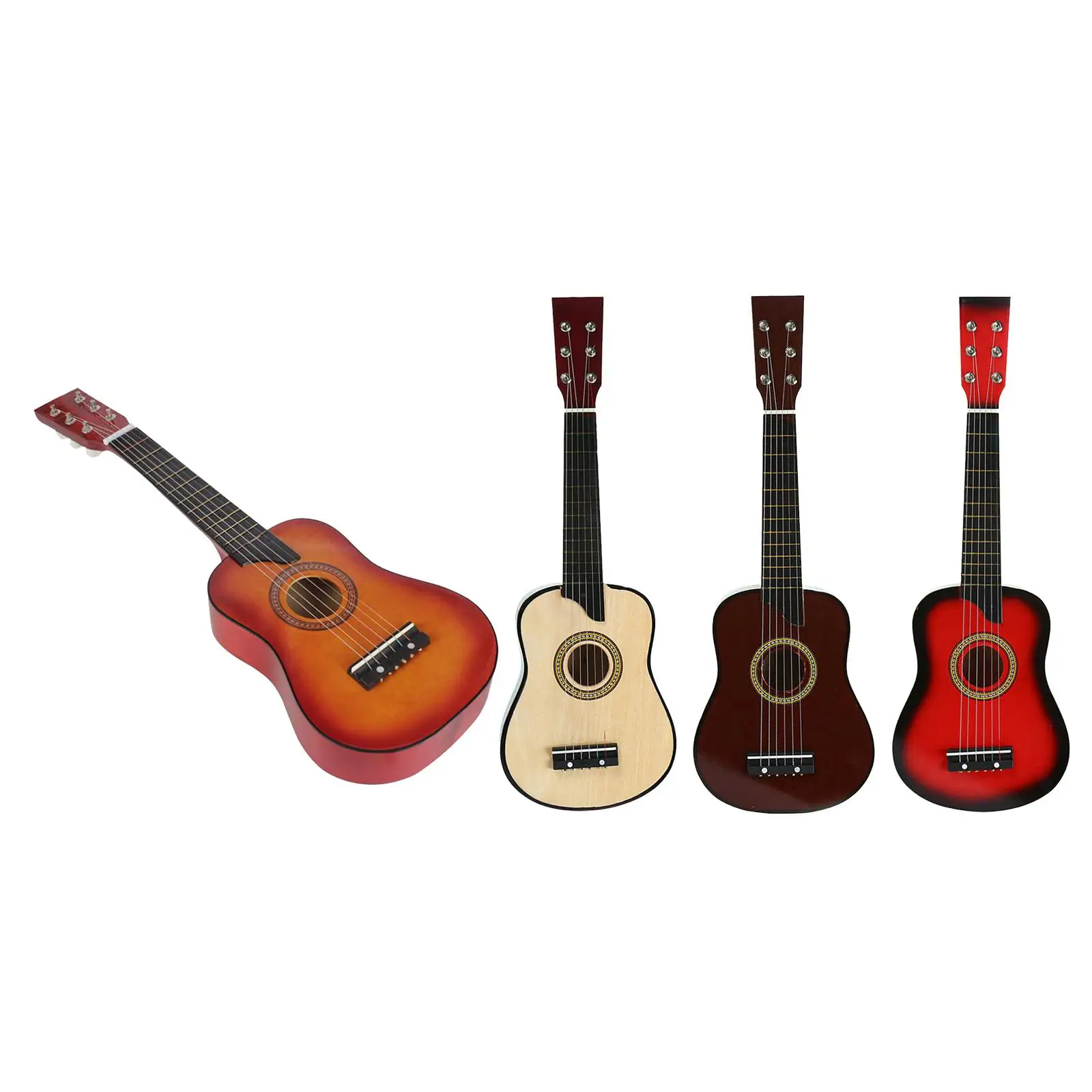 Set chitarra acustica in legno per bambini con 6 corde - Giocattolo per l'apprendimento musicale per bambini