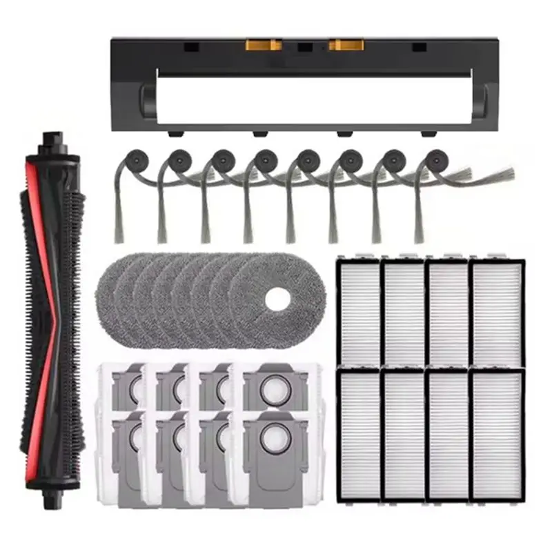 

【A16Z】34PCS For Roborock G30 Space/Saros Z70 Vacuum Cleaner Spare Parts Tricut Brush Side Brush Dust Bag Filter Mop