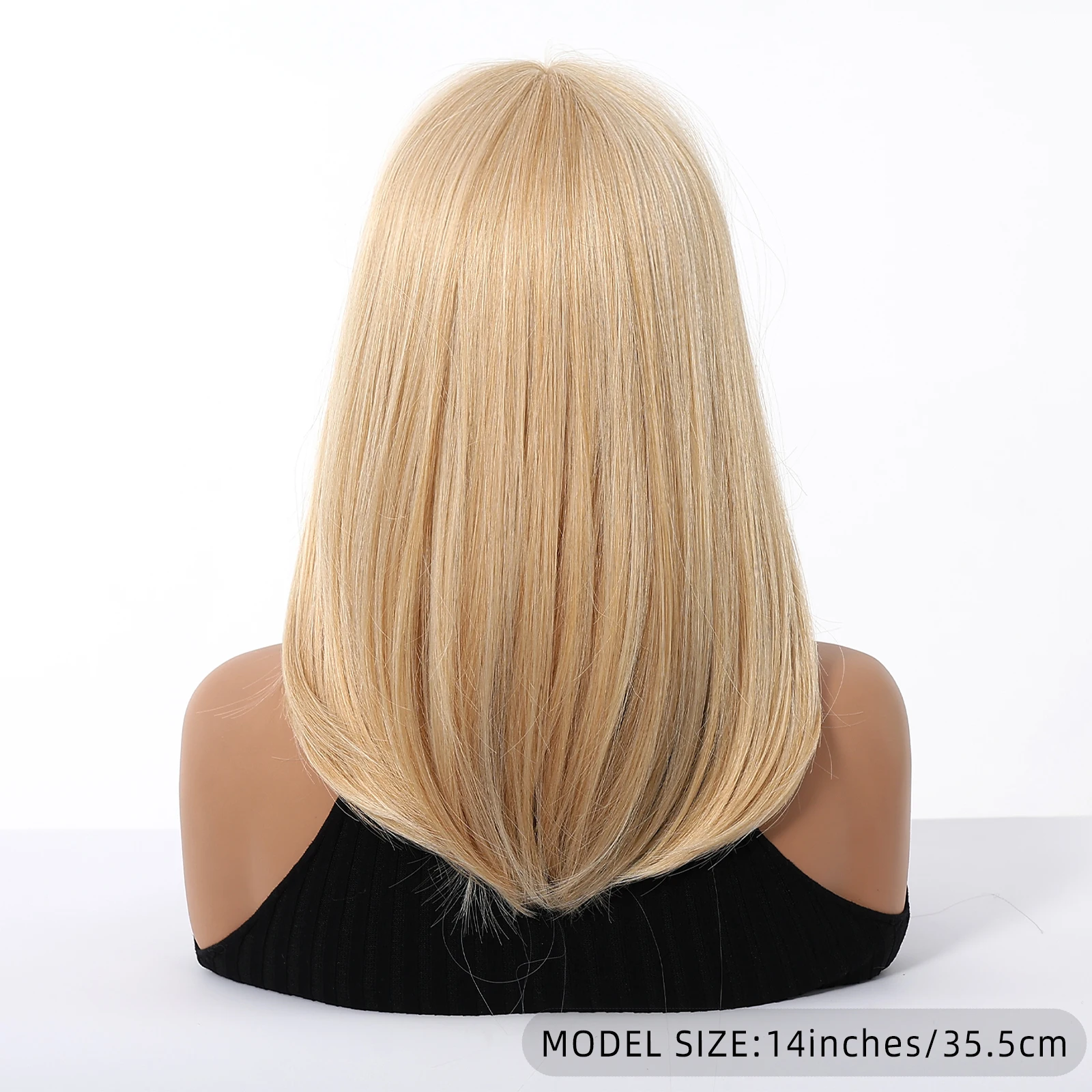 Women\'s Blonde Heat Resistant Middle Length Natural Layered Straight Wig Synthetic Wigs Long Hair Wigs For Ladies Ash Brown Long  main image 2