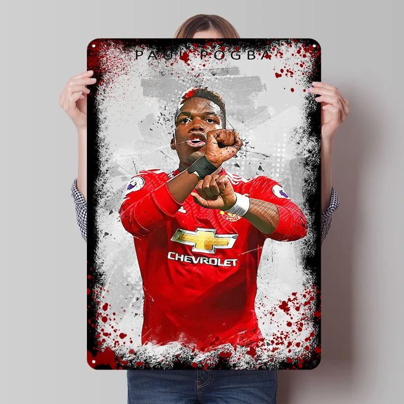 Пол Погба плакат футболист жесть знак аксессуары для кафе-бара пользовательские футбольные металлические знаки для настенного художественного украшения ретро Пол Погба плакат футболист жесть знак аксессуары для кафе-бара пользовательские футбольные металлические знаки для настенного художественного украшения ретро