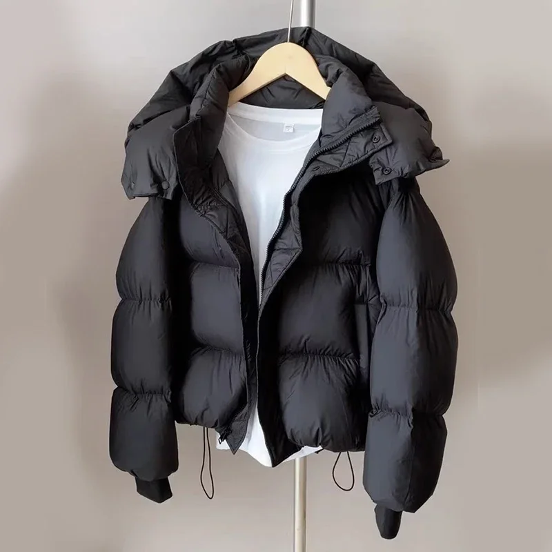 Comemore şişme ceket kadınlar \'ın High-end Women\'Winter moda kapşonlu kalınlaşmış puff-hissediyorum ekmek ceket yeni sıcak rahat katı Parkas