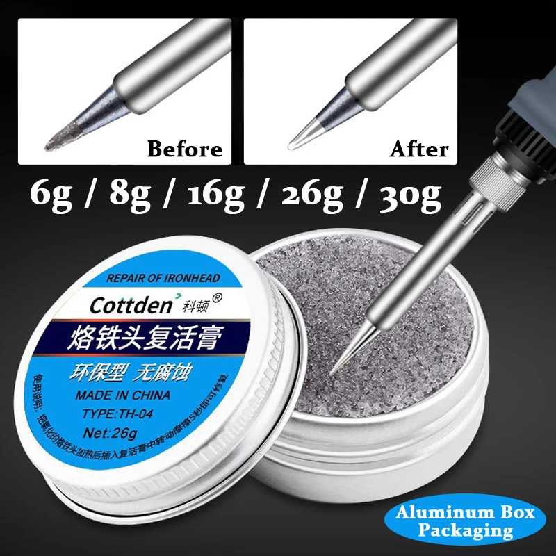 سبيكة لحام رئيس إصلاح وكيل إزالة الأكسدة تنظيف كريم المنشط 6-30 جرام محاصر الرصاص الحرة لحام الحديد تلميح الأنظف