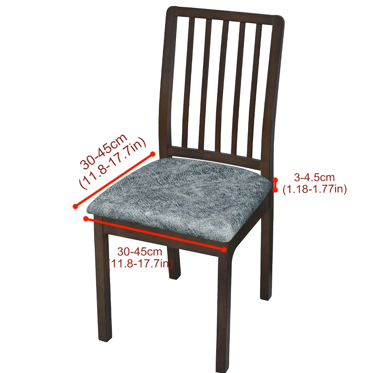 Elastic Waterproof PU Chair Cover Frosted Dustproof Seat Bench Cover Anti-cat Scratch Universal Dining Chair Cover 1PC/4PCS/6PCS