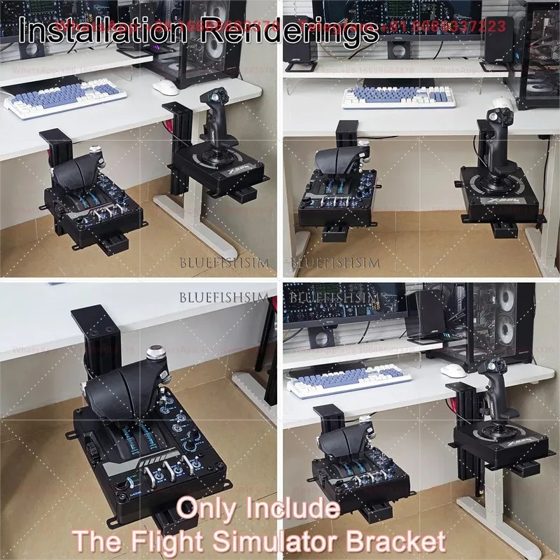 Flight simulator joystick throttle desktop stand