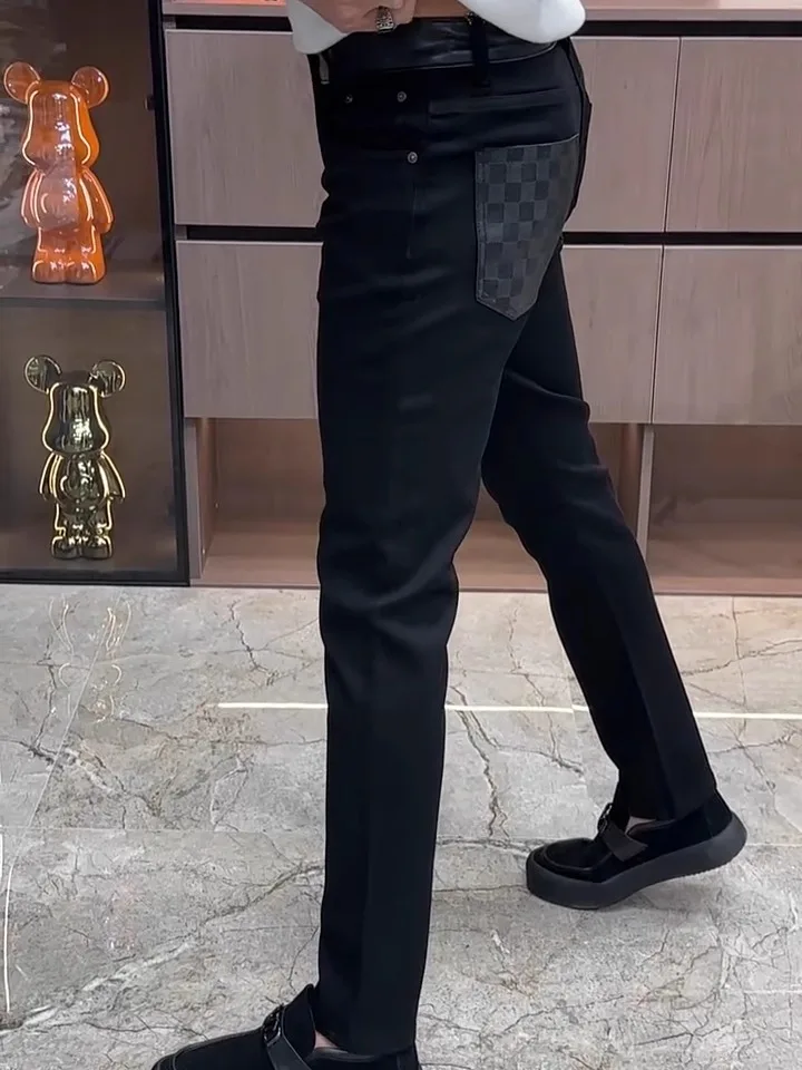 

Высококачественные мужские джинсы в клетку: новая осенне-зимняя коллекция, модные повседневные прямые джинсы со средней посадкой, из денима, антибактериальные, комфортные.