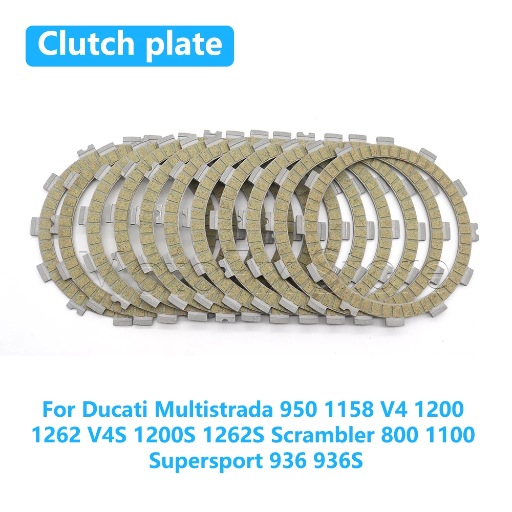 

For Ducati Multistrada 950 1158 V4 1200 1262 S Scrambler 800 1100 Supersport 936 Motorcycle Clutch Plate Friction Disc Kits