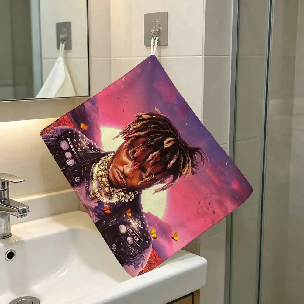 Juice Hip Hop W-WRLDs Sunset Polyester Cotton Hanging Kitchen Towel Skin Friendly Hand Wiping Towel For Hotel Cafe Household