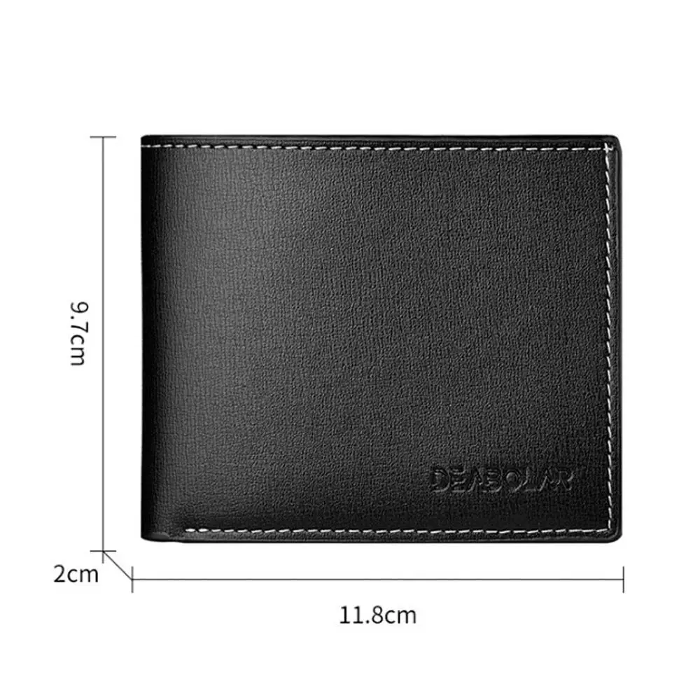 Fashion Small Bi-fold PU Leather Short Wallets Coin Purse Card Holders