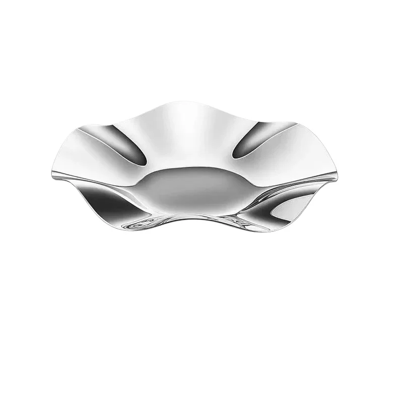 

High-end modern design petal model Nordic style stainless steel fruit plate home decoration decoration storage