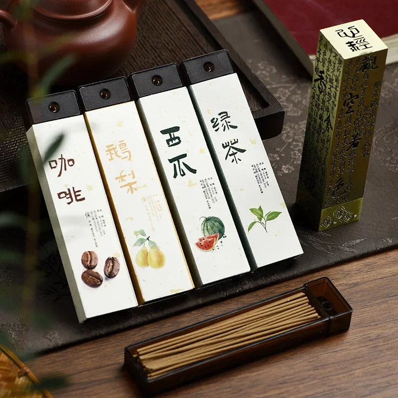 10g Natural Sandalwood Stick Incense/Study Tea Room Home Aromatherapy Air Purification Odor Removal Pocket Portable Joss Stick