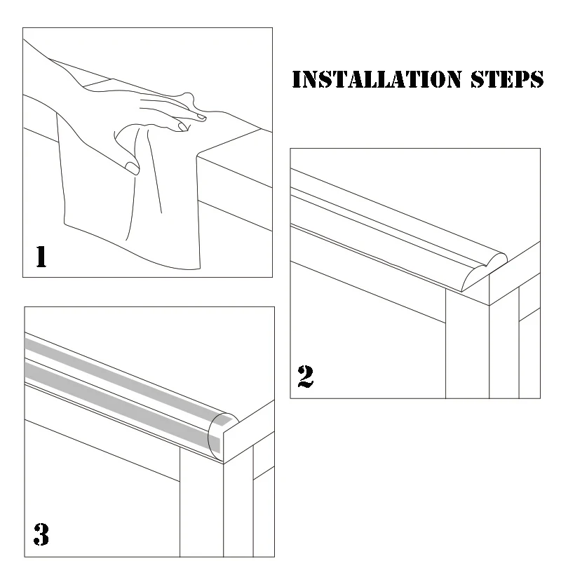 Transparent PVC baby protection strip double-sided tape anti-collision child safety tableside furniture corner protection anti-f