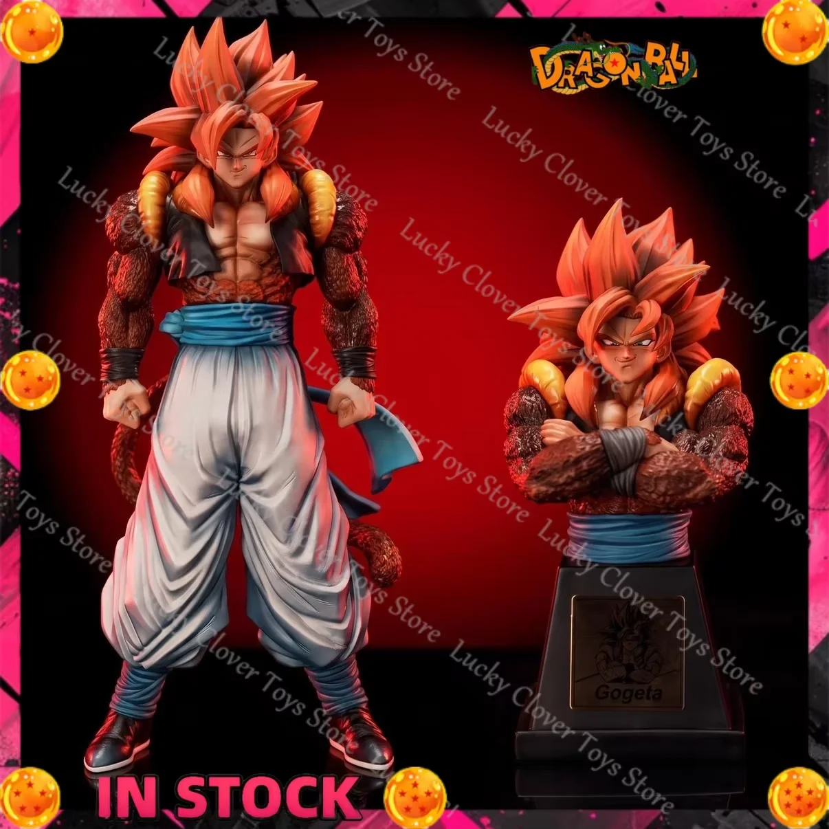 Image of 【Auf Lager】YS Studio Dragon Ball Anime Figuren Ssj4 Gogeta Figur 33cm Gogeta 2.0 Figuren PVC-Statue Modell Spielzeug für Fans