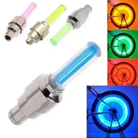Bicycle Wheel Neon Light LED Motion Sensor Waterproof Decorative Light Car Motorcycle Bicycle Wheel Tire Nozzle Valve Cap Light